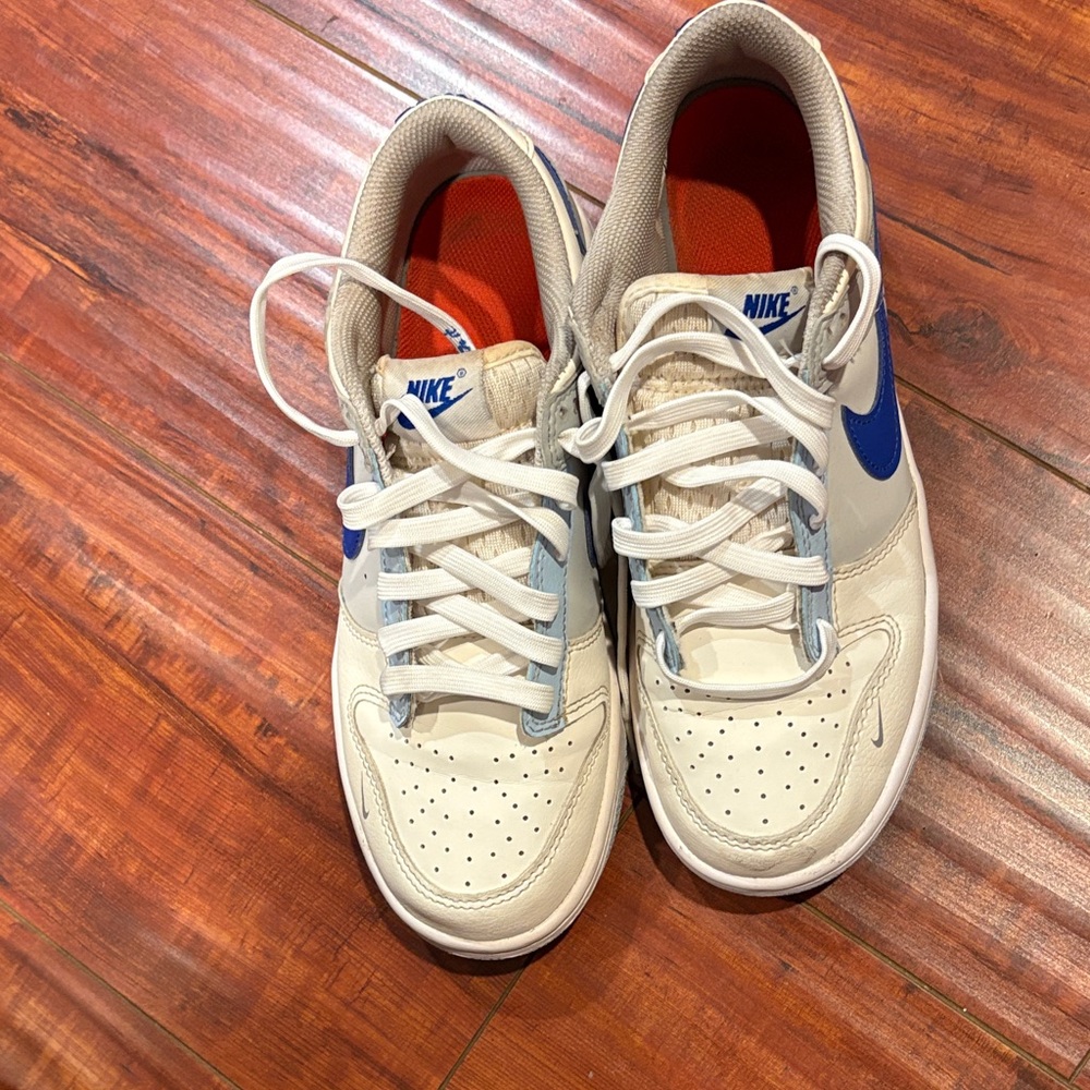 Nike Cream and Blue Athletic Shoes size 6.5 Y